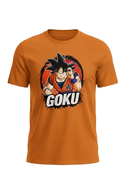 CAMISETA GOKU EN POSICIÓN NARANJA