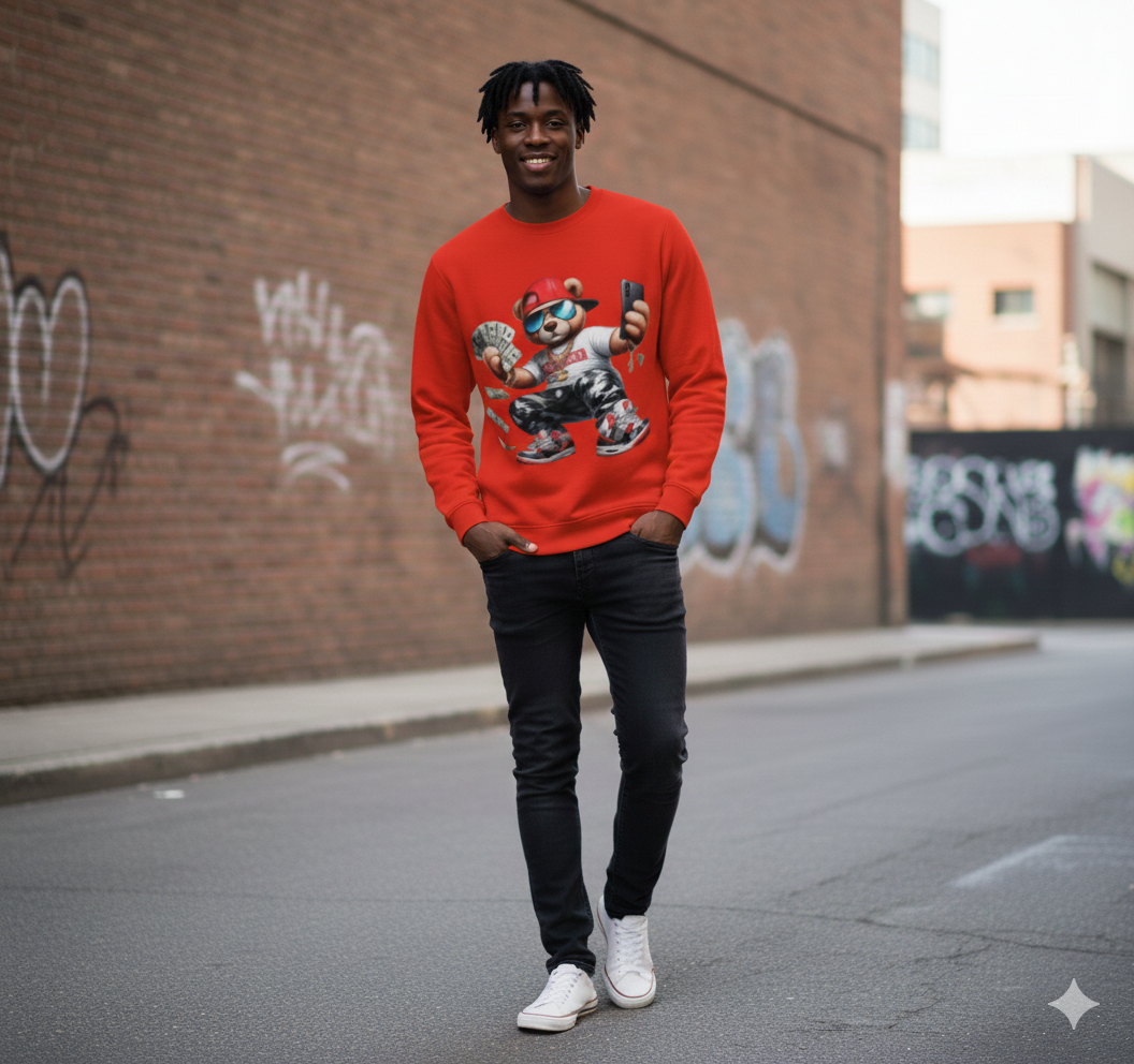 Sudadera básica Osito feliz con dinero