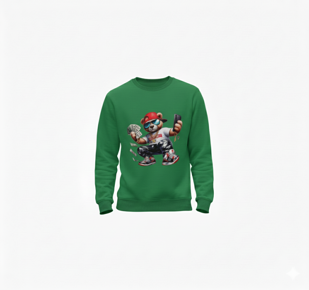 Sudadera básica Osito feliz con dinero