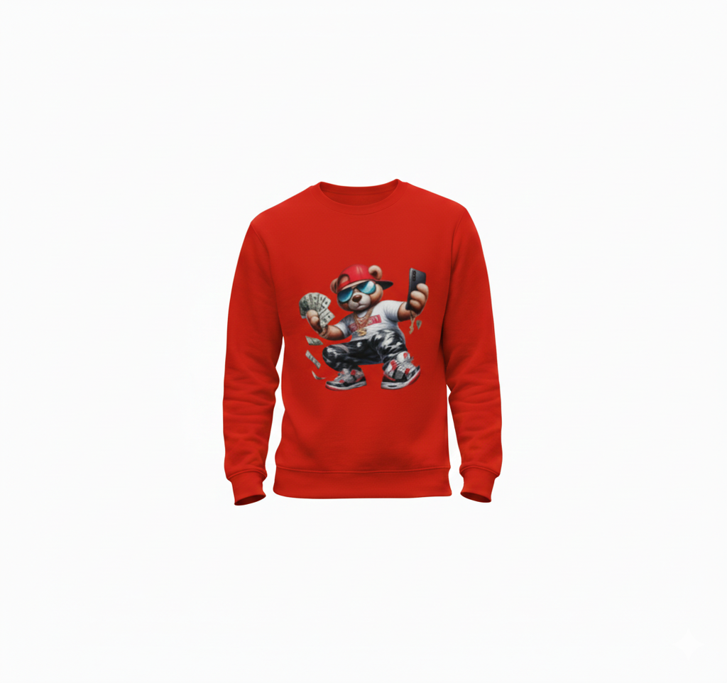 Sudadera básica Osito feliz con dinero