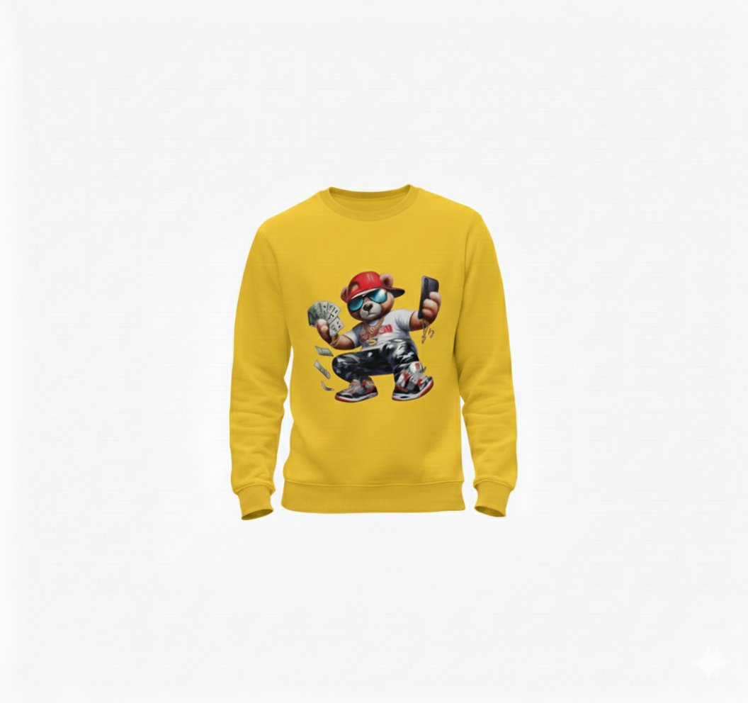 Sudadera básica Osito feliz con dinero