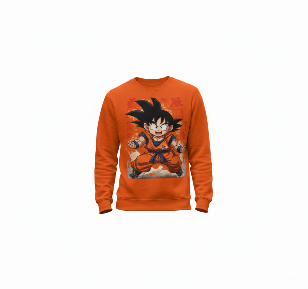 MINI GOKU NARANJA SUDADERA