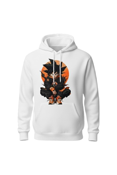 SUDADERA BLANCA GOKU SUBLIMACIÓN