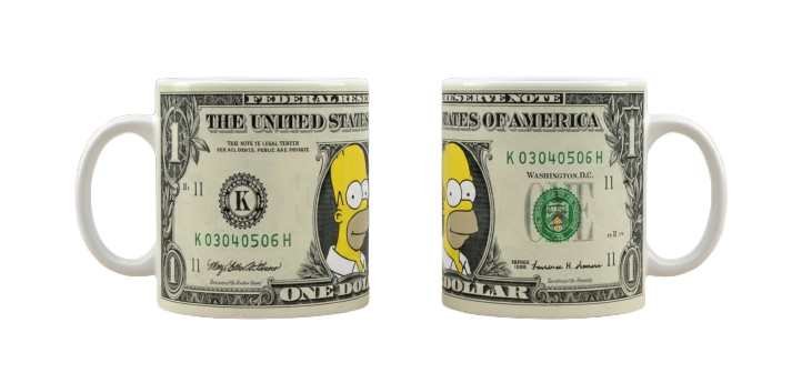 TAZA DOLAR HOMER SIMPSON